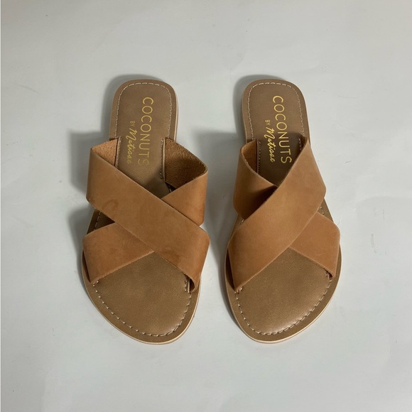 Coconuts by Matisse Pebble Slip On Tan Sandals NWB - Picture 2 of 5